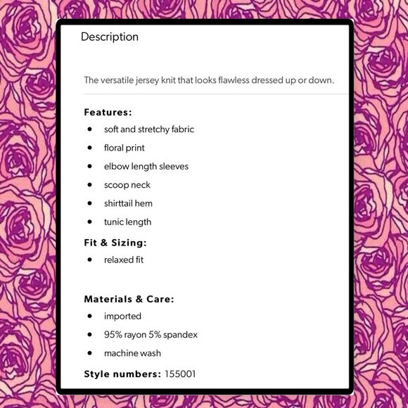 Maurices Plus Size Flawless Floral Tunic Tee 3X - Picture 5 of 10